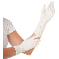 HYGOSTAR Nitril-Handschuh SAFE LONG, M, weiß, puderfrei