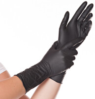 HYGOSTAR Nitril-Handschuh SAFE LONG, M, schwarz, puderfrei