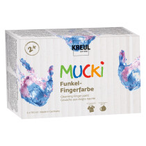 KREUL Funkel-Fingerfarbe "MUCKI", 150 ml, 6er-Set