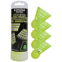 TALBOT torro LED Speed Badminton Shuttle Ball, 4er Pack