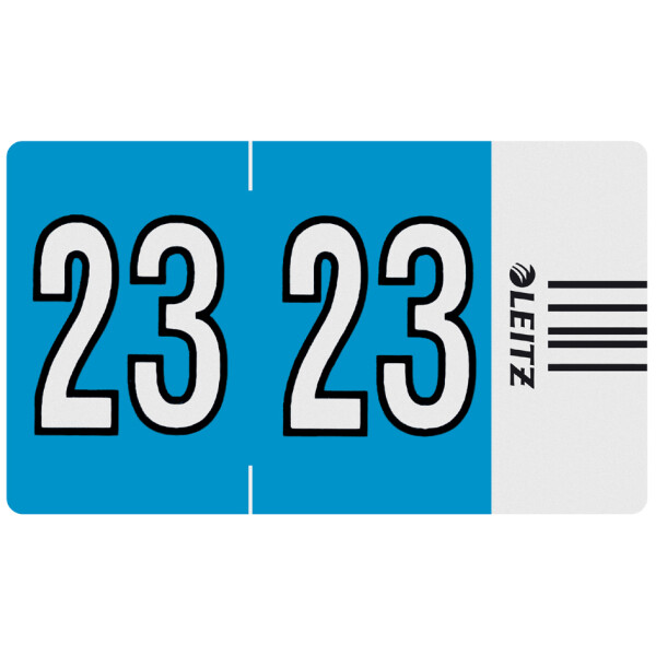 LEITZ Jahressignal Orgacolor "23", auf Streifen, hellblau
