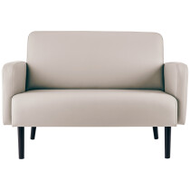 PAPERFLOW 2-Sitzer Sofa LISBOA, Kunstlederbezug, weiß