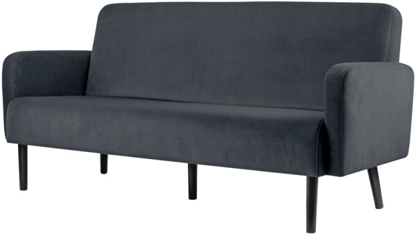 PAPERFLOW 3-Sitzer Sofa LISBOA, Samtbezug, anthrazit