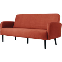 PAPERFLOW 3-Sitzer Sofa LISBOA, Stoffbezug, safran