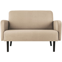 PAPERFLOW 2-Sitzer Sofa LISBOA, Stoffbezug, elfenbein