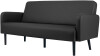 PAPERFLOW 3-Sitzer Sofa LISBOA, Kunstlederbezug, schwarz