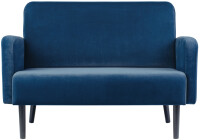 PAPERFLOW 2-Sitzer Sofa LISBOA, Samtbezug, schwarz