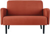 PAPERFLOW 2-Sitzer Sofa LISBOA, Samtbezug, schwarz