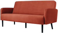 PAPERFLOW 3-Sitzer Sofa LISBOA, Stoffbezug, rost