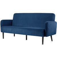 PAPERFLOW 3-Sitzer Sofa LISBOA, Samtbezug, blau