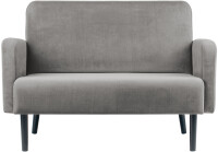 PAPERFLOW 2-Sitzer Sofa LISBOA, Samtbezug, grau