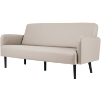 PAPERFLOW 3-Sitzer Sofa LISBOA, Kunstlederbezug, weiß