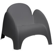 PAPERFLOW Kunststoff-Sessel DUMBO, anthrazit, 4er Set