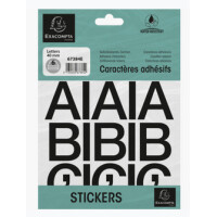 EXACOMPTA Selbstklebebuchstaben A-Z, 60 mm, schwarz