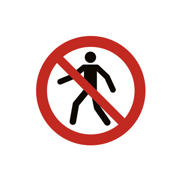 EXACOMPTA Klebeschild Hinweisschild "Durchgangsverbot"
