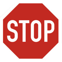 EXACOMPTA Klebeschild Hinweisschild "STOP"