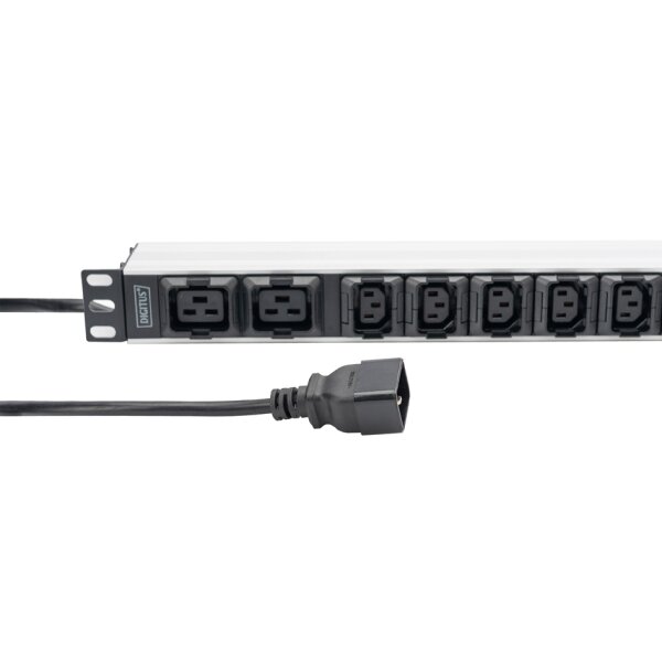 DIGITUS 19" Kaltger&auml;te-Steckdosenleiste, 10-fach, 1 HE
