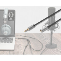 DIGITUS Audio Verlängerungskabel, 3,5 mm Klinke, 3,0 m