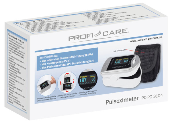 PROFI CARE Pulsoximeter 3in1 PC-PO 3104, weiß