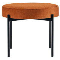 PAPERFLOW Hocker GAIA, rund, Stoffbezug, mausgrau