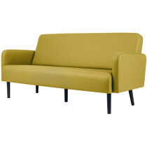 PAPERFLOW 3-Sitzer Sofa LISBOA, Kunstlederbezug, grün