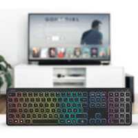 LogiLink Beleuchtete Tastatur, kabellos, schwarz