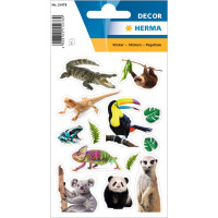 HERMA Sticker DECOR "Exotische Tiere", aus Papier