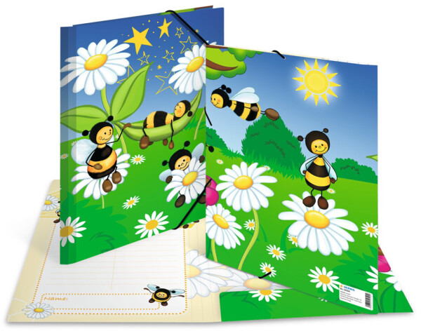 HERMA Eckspannermappe Tiere "Bienenwiese", Karton, DIN A4