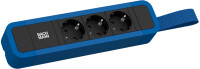 BACHMANN Steckdosenleiste PRIMO 2 mit Schlaufe, 3-fach, blau