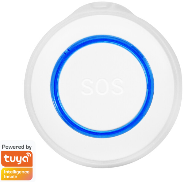 LogiLink Wi-Fi Smart SOS-Melder, Tuya kompatibel, weiß blau