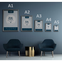 EUROPEL Plakatrahmen Premium, DIN A1, 25 mm, silber eloxiert