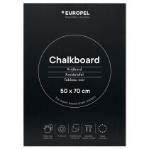 EUROPEL Kreidetafel ohne Rahmen, 500 x 700 mm, schwarz