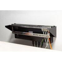 LogiLink 19" Wand- Untertischhalterung, 4 HE, schwarz