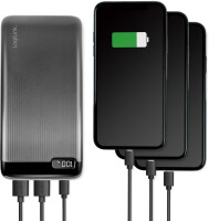 LogiLink Mobiler Zusatzakku, 10.000 mAh, 2x USB-A, 1x USB-C