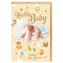 SUSY CARD Geburtskarte "Babyfüße-Wolke"