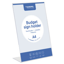 EUROPEL Tischaufsteller Budget, DIN A4 hoch, schräg