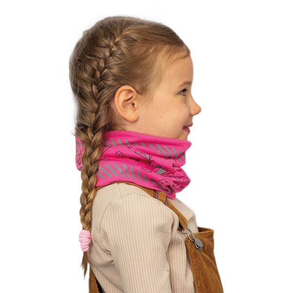 ROTH Kinder-Jersey-Schlauchschal ReflActions "Diamant", pink
