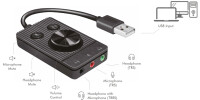LogiLink USB 2.0 Audio-Adapter mit Lautstärkeregler, schwarz