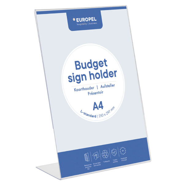 EUROPEL Tischaufsteller Budget, DIN A5 hoch, schräg