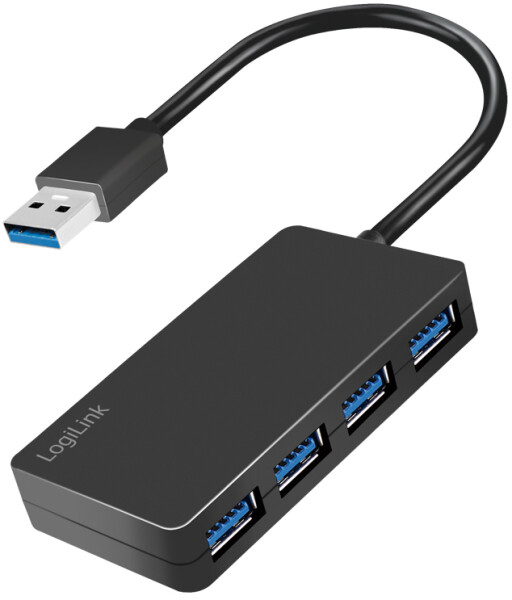 LogiLink USB 3.2 Gen1 Hub, 4-Port, schwarz