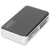 DIGITUS USB 2.0 Kartenlesegerät "All-in-one", silber schwarz