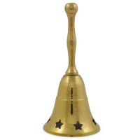 Weihnachtsglocke Messing, 13cm, gold