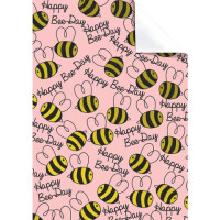 STEWO Geschenkpapier Bee, 50x70cm, rosa