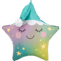 AMSCAN Folienballon Stern Sleepy Little Star