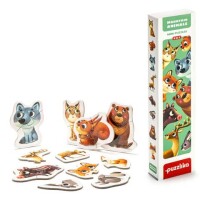 Puzzle Holz Waldtiere 8x2Teile