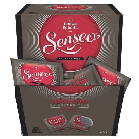 verpackt 50 Dispenserbox Kaffeepads einzeln Regular Senseo Stück