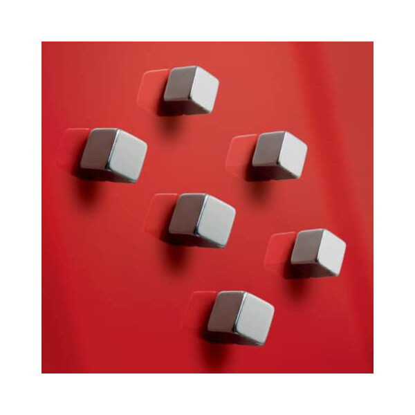 sigel Magnet C5 Cube Strong 6 Stück silber