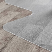 FLOORTEX Bodenschutzmatte für harte Böden, 120 x 90cm, transparent, mit Lippe