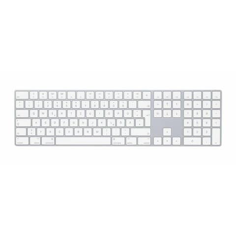 APPLE Magic Keyboard mit Ziffernblock, Tastatur - QWERTZ - silber, weiß