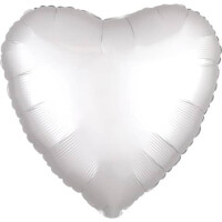 AMSCAN Folienballon Herz weiß 43cm